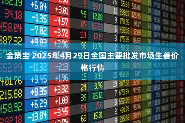 金策宝 2025年4月29日全国主要批发市场生姜价格行情