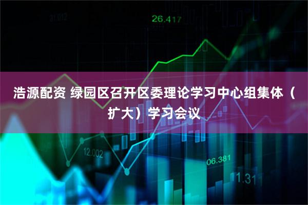 浩源配资 绿园区召开区委理论学习中心组集体（扩大）学习会议